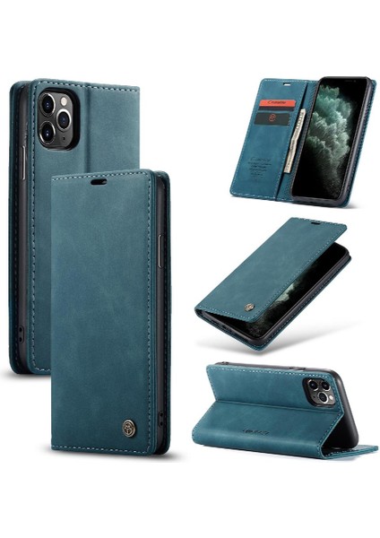 Iphone 11 Için Flip Case Pro Durumda Kart Yuvası Kickstand Vintage Pu Deri (Yurt Dışından)