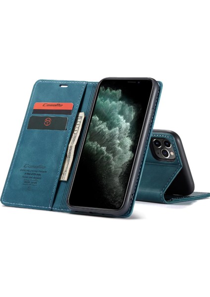 Iphone 11 Için Flip Case Pro Durumda Kart Yuvası Kickstand Vintage Pu Deri (Yurt Dışından)