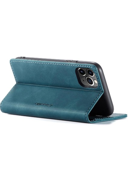 Iphone 11 Için Flip Case Pro Durumda Kart Yuvası Kickstand Vintage Pu Deri (Yurt Dışından)