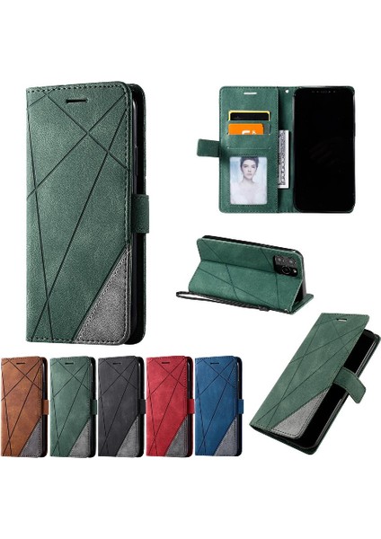 IPhone 12 Için Kılıf Pro Manyetik Cüzdan Flip Folio Kart Tutucu Kickstand Pu (Yurt Dışından)