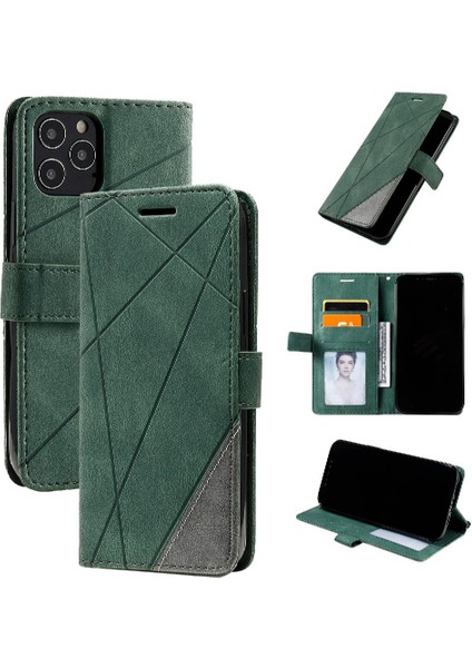 IPhone 12 Için Kılıf Pro Manyetik Cüzdan Flip Folio Kart Tutucu Kickstand Pu (Yurt Dışından)