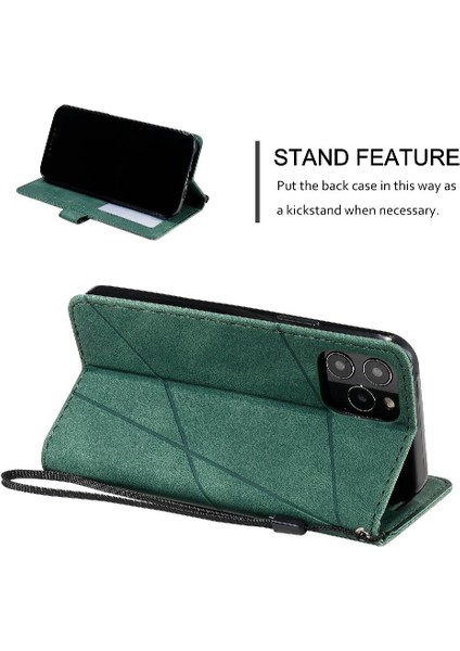 IPhone 12 Için Kılıf Pro Manyetik Cüzdan Flip Folio Kart Tutucu Kickstand Pu (Yurt Dışından)