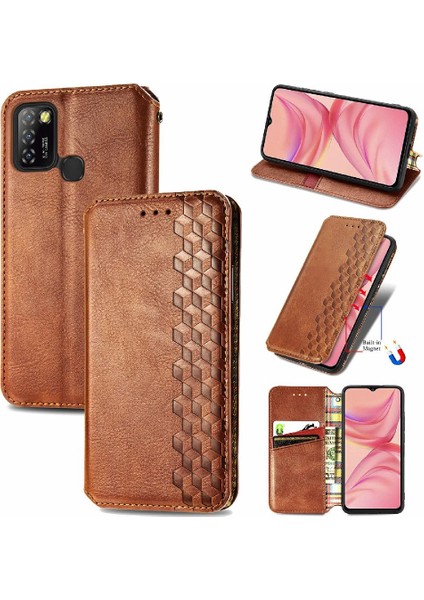 Infinix Sıcak 10 Lite Cüzdan Fonksiyonu Için Kılıf Moda Tasarımı Zarif (Yurt Dışından)