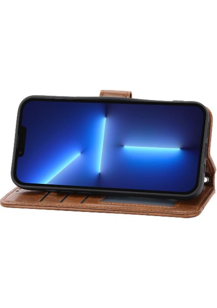 Iphone 14 Için Flip Case Pro Kart Tutucu Anti Scratch Kickstand Manyetik (Yurt Dışından)