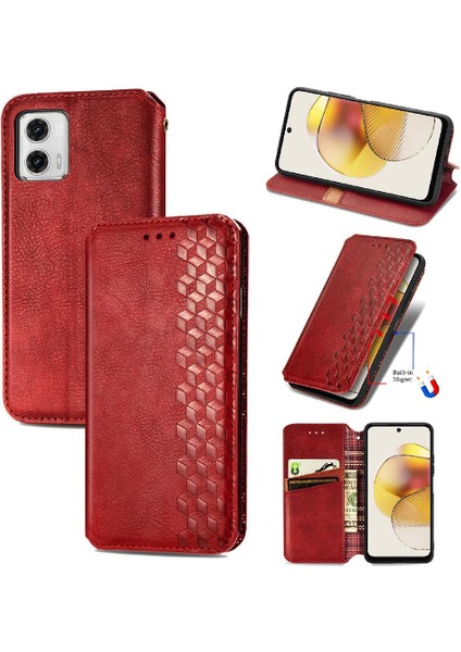 Motorola Moto G73 Moda Tasarım Cüzdan Fonksiyonu Için Kılıf Zarif Kılıf (Yurt Dışından)