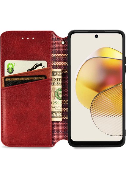 Motorola Moto G73 Moda Tasarım Cüzdan Fonksiyonu Için Kılıf Zarif Kılıf (Yurt Dışından) fırsatları