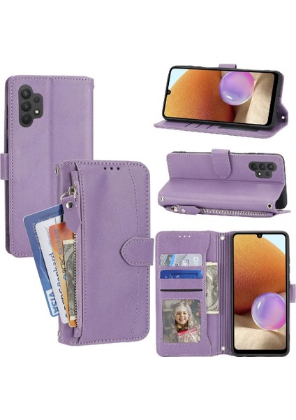 Samsung Galaxy A32 4g Pu Deri Manyetik Kapatma Kickstand Için Flip Case (Yurt Dışından)
