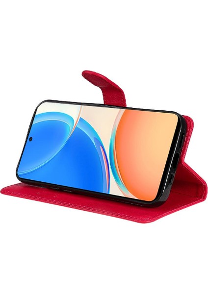 Onur X8 5g Iş Cüzdan Telefon Kılıfı Için Flip Case Klasik Düz Renk (Yurt Dışından)