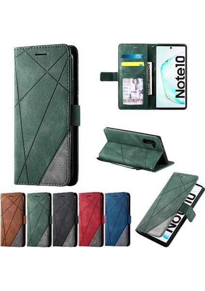Samsung Galaxy Not 10 Için Kılıf Cüzdan Flip Folio Kart Tutucu Kickstand Pu (Yurt Dışından)