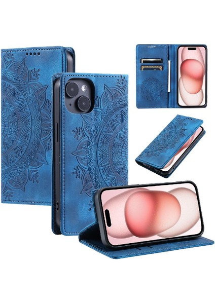 IPhone 13 Için Kılıf Mini Pu Deri Kart Ekleme Yan Toka Çevirme (Yurt Dışından)