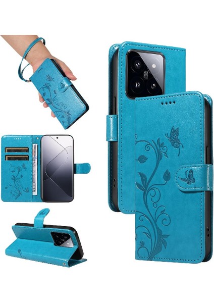El Kayışı ile Xiaomi 14 Pro Için Kılıf Cüzdan Telefon Kılıfı Yüksek Kalite ve (Yurt Dışından)