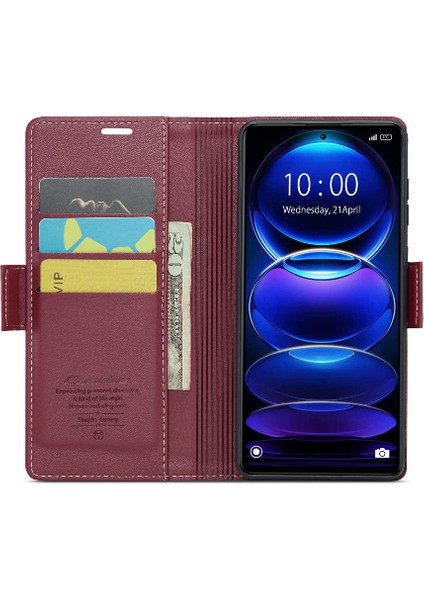 Xiaomi Redmi Not 12 Pro Artı Anti Dolandırıcılık Kickstand Cüzdan Için Caseme Durumda (Yurt Dışından) fırsatları