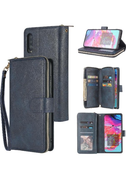 El Kayışı ile Samsung Galaxy A70 Için Kılıf Kapak Kapak Kart Tutucu Cüzdan (Yurt Dışından)