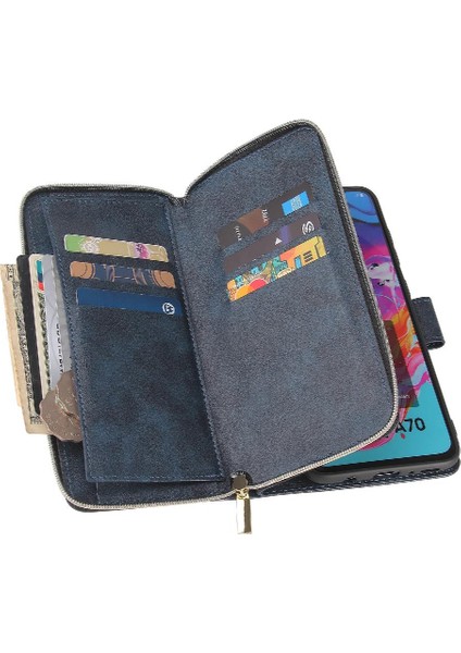 El Kayışı ile Samsung Galaxy A70 Için Kılıf Kapak Kapak Kart Tutucu Cüzdan (Yurt Dışından) fırsatları