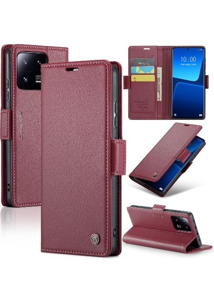 Xiaomi 13 Pro Cüzdan Durumda Kart Yuvası Anti Dolandırıcılık Kickstand (Yurt Dışından)