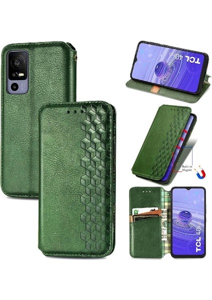 Tcl 40R Moda Tasarımı Için Zarif Iş Kapak Çevirin Cüzdan Kılıf (Yurt Dışından)