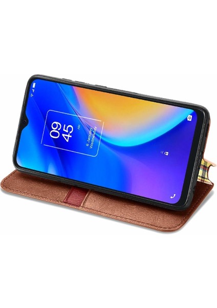 Tcl 20SE Cüzdan Fonksiyonu Için Kılıf Moda Tasarımı Zarif Iş Çevirme (Yurt Dışından) modelleri