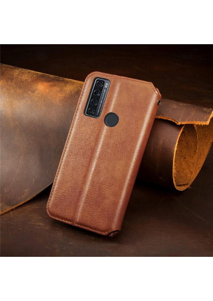 Tcl 20SE Cüzdan Fonksiyonu Için Kılıf Moda Tasarımı Zarif Iş Çevirme (Yurt Dışından) fırsatları