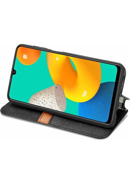 Samsung Galaxy M32 Cüzdan Fonksiyonu Için Zarif Iş Çevirme Kapağı (Yurt Dışından) modelleri