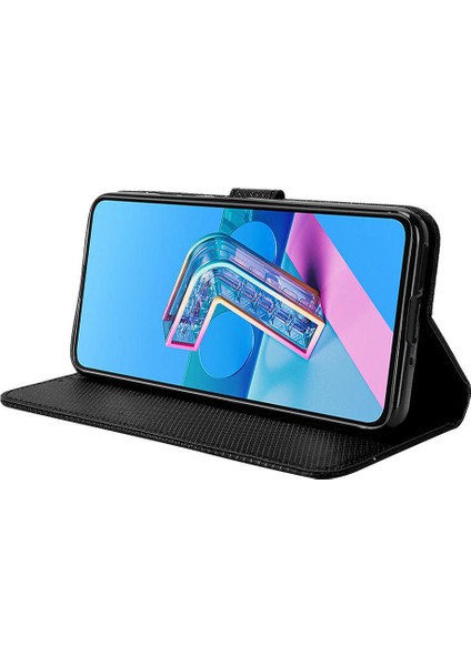 Asus Zenfone 7 Için Kılıf Pro Kart Tutucu Kickstand Kapak Manyetik Cüzdan (Yurt Dışından)