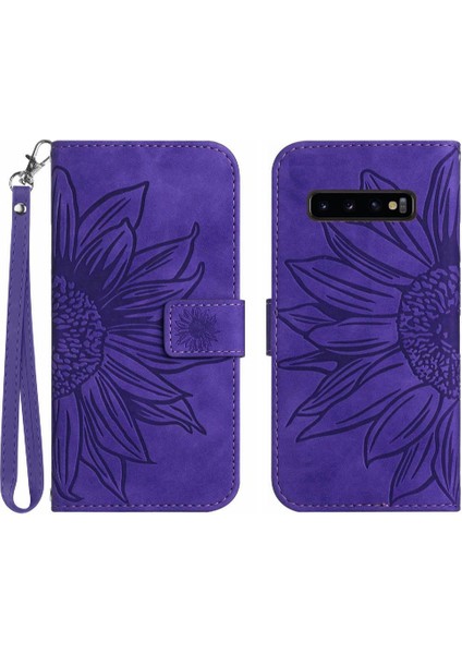 Samsung Galaxy S10 Artı Lüks Pu Deri Flip Cüzdan Telefon Kılıfı (Yurt Dışından)