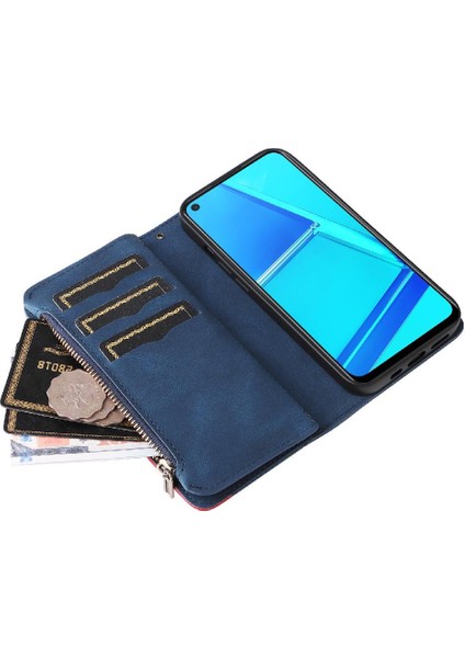 Oppo A92/A72/A52 Iki Renkli Dikiş Fermuar Cüzdan Tarzı Dokuz (Yurt Dışından) indirimleri