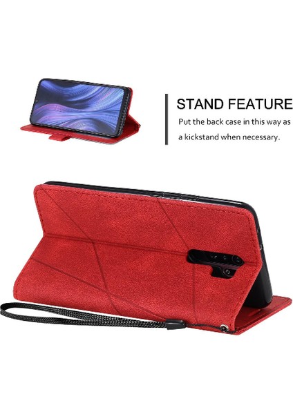 Xiaomi Redmi 9 Için Kılıf Manyetik Darbeye Kart Tutucu Kickstand Cüzdan (Yurt Dışından) modelleri