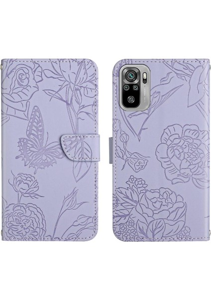 Xiaomi Redmi Not 10 4g Anti-Damla Koruma Çiçekler ve Deri (Yurt Dışından)