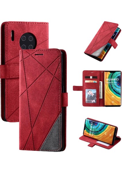 Huawei Mate 30 Pro Için Kılıf Manyetik Cüzdan Çevir Folio Kart Tutucu Pu (Yurt Dışından)