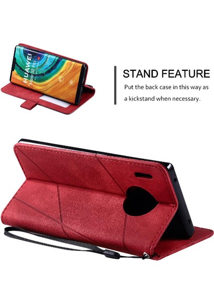 Huawei Mate 30 Pro Için Kılıf Manyetik Cüzdan Çevir Folio Kart Tutucu Pu (Yurt Dışından) modelleri