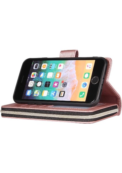 Iphone 7/8 Için Kılıf Kart Tutucu Cüzdan Durumda 9 Kart Yuvaları ile Kapak Çevirin (Yurt Dışından) modelleri