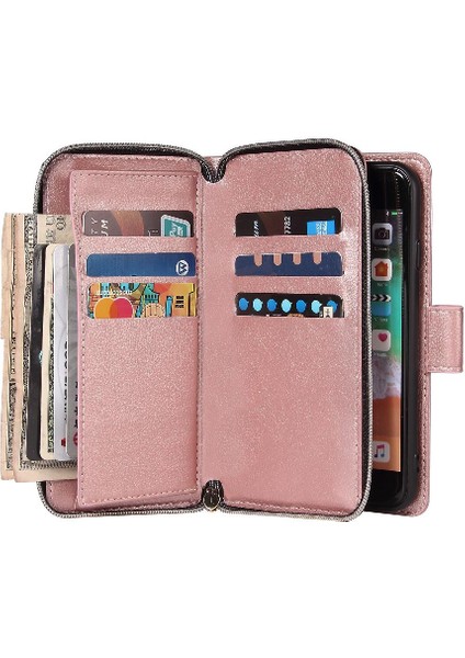 Iphone 7/8 Için Kılıf Kart Tutucu Cüzdan Durumda 9 Kart Yuvaları ile Kapak Çevirin (Yurt Dışından) fırsatları