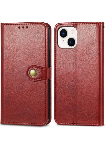 IPhone 14 Için Kılıf Artı Deri Çanta Zarif Iş Moda Tasarımı (Yurt Dışından)