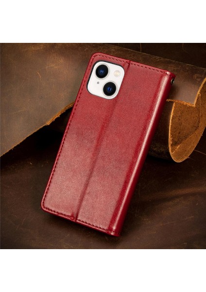 IPhone 14 Için Kılıf Artı Deri Çanta Zarif Iş Moda Tasarımı (Yurt Dışından)