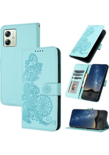 Motorola Moto G54 5g Pu Deri Manyetik Kapatma Kickstand Flip Case (Yurt Dışından)