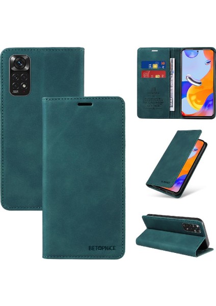 Xiaomi Redmi Için Not 11 4g Pu Deri Koruyucu Folio Cüzdan (Yurt Dışından)