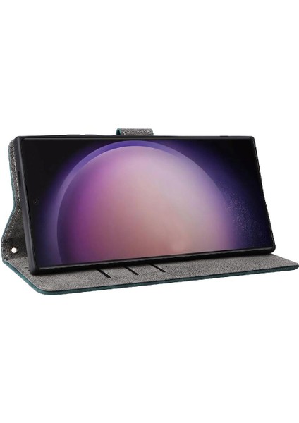 Samsung Galaxy S24 Ultra Rfıd Engelleme Kart Yuvaları Kapak Pu Flip (Yurt Dışından) fırsatları