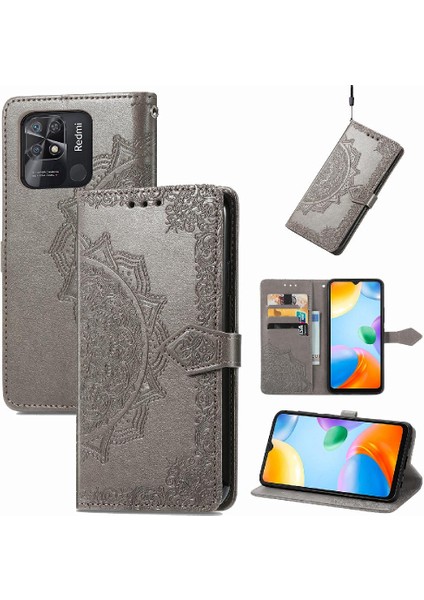 Redmi 10C Flip Kapak Kılıf Için Kılıf Darbeye Zarif Desen (Yurt Dışından)