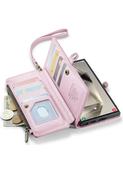 Samsung Galaxy S10 Kart Tutucu Fermuar Faturaları Yuvası Cüzdan Için Crossbody Durumda (Yurt Dışından)