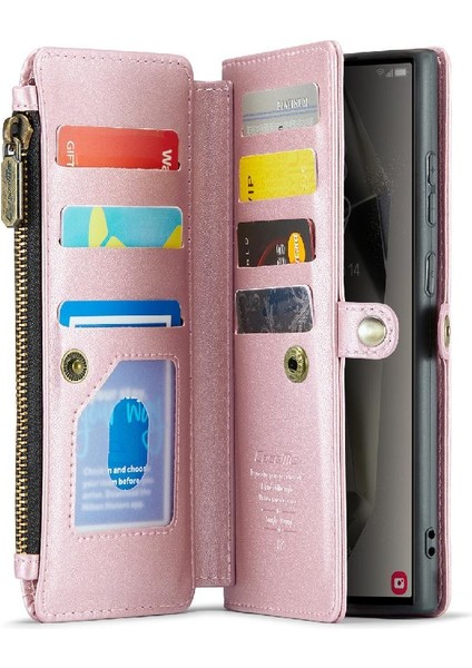 Samsung Galaxy S10 Kart Tutucu Fermuar Faturaları Yuvası Cüzdan Için Crossbody Durumda (Yurt Dışından)
