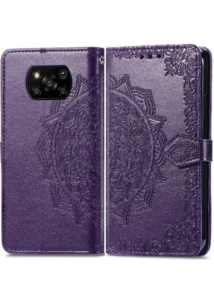 Xiaomi Poco X3 Pro Flip Kapak Için Kılıf Darbeye Basit Iş Deri (Yurt Dışından)