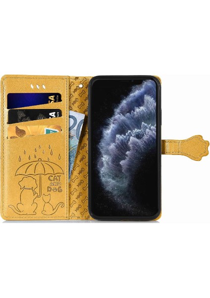 IPhone 11 Için Kılıf Pro Deri Kılıf Kısa Kayış Kapak Kapak Karikatür Hayvanlar (Yurt Dışından)