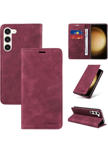 Gx Shop Samsung Galaxy S23 Artı 5g Pu Deri Folio Cüzdan Koruyucu Kılıf (Yurt Dışından)