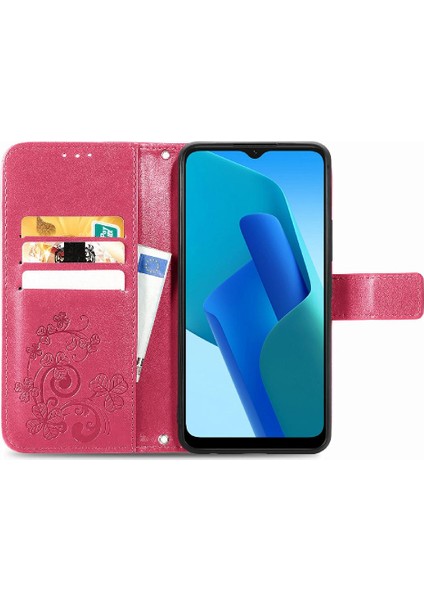 Oppo A16K Zarif Iş Flip Kapak Için Kılıf Kısa Kayış Dört Yaprak (Yurt Dışından) indirimleri