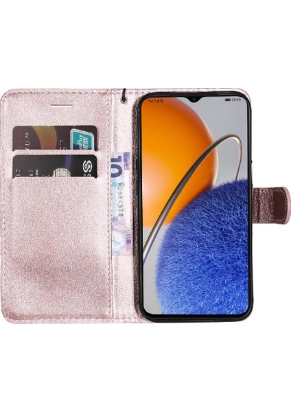 Kart Yuvası ile Huawei Nova Y61 Için Flip Case Iş Cüzdan Telefon Kılıfı (Yurt Dışından)