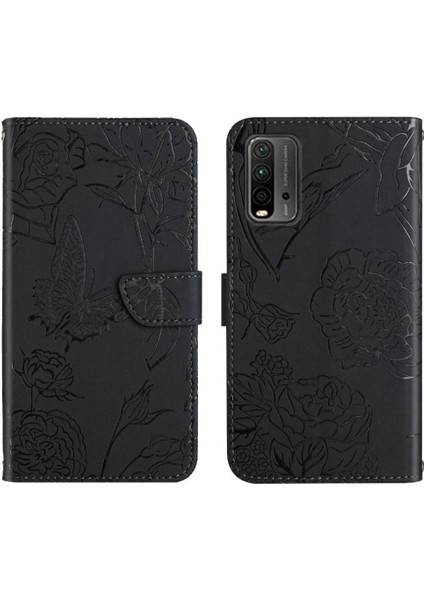 Xiaomi Redmi Not 9 Anti-Damla Koruma Çiçekler ve Kelebekler Için Kılıf (Yurt Dışından)