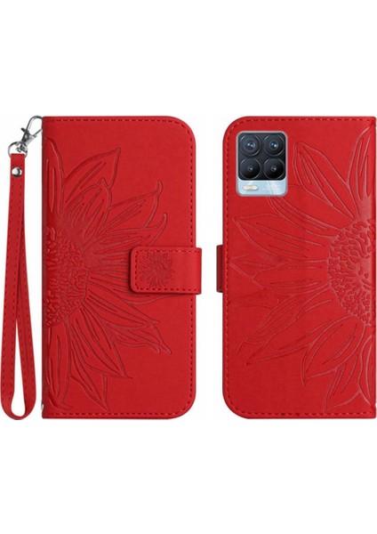 Realme 8 4g Için Kılıf/8 Pro Flip Cüzdan Telefon Kılıfı Kısa Kayış Lüks Pu (Yurt Dışından)