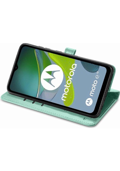 Moto E13 Için Kılıf Deri Kılıf Kapak Çevirin Darbeye Kısa Kayış Karikatür (Yurt Dışından) modelleri