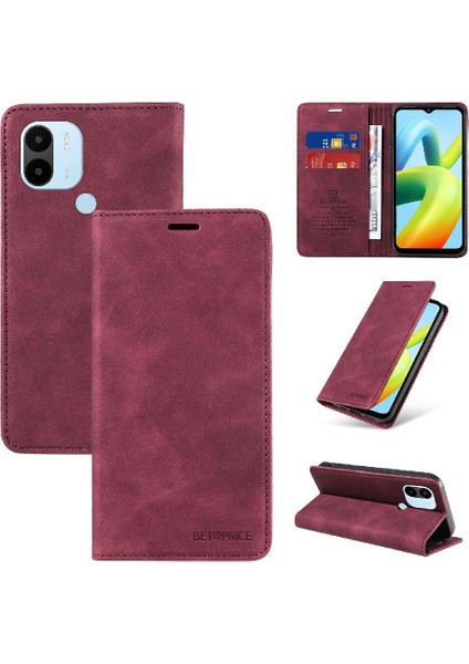 Xiaomi Redmi A1 Artı Koruyucu Pu Deri Folio Cüzdan Manyetik (Yurt Dışından)
