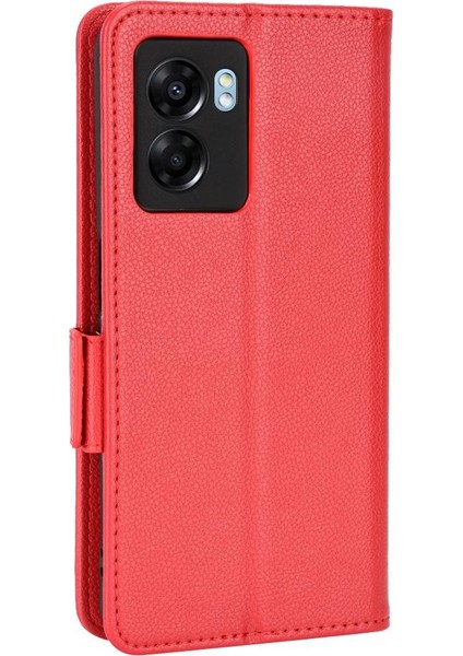 Oppo Için Kılıf A57 5G/A77 5g Cüzdan Kart Yuvaları Tutucu Manyetik Yan Toka (Yurt Dışından) modelleri